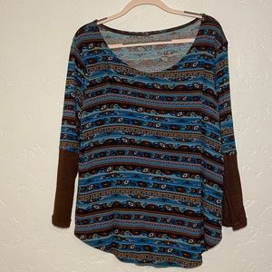 Curvy Lily bateau neck blouse, size 2X.